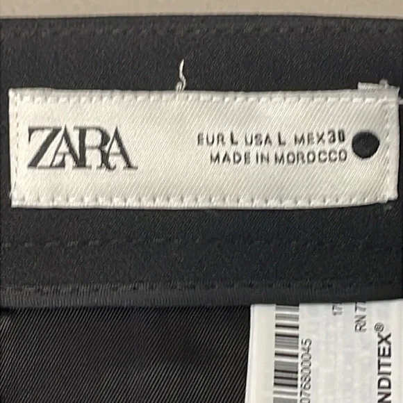 Zara Women’s Flared High Waist Pants Black Size L Career Office Professional - Picture 11 of 13